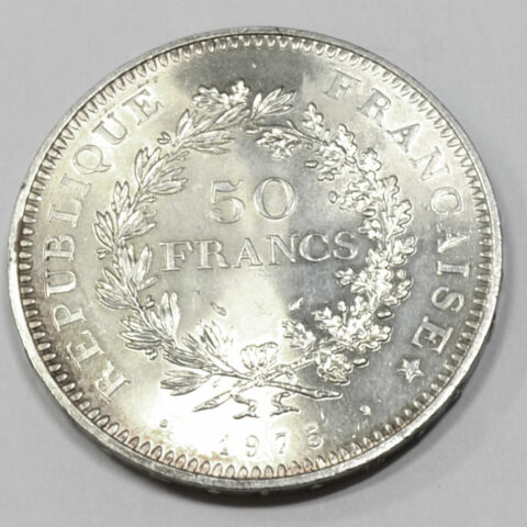 Frankreich 50 Francs Silbermuenze 1975