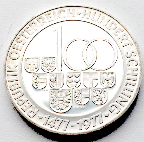 Oesterreich 100 Schilling Silber