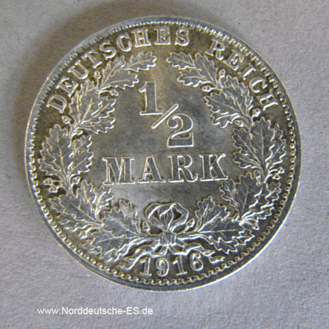 ½ Mark Silbermünzen 1905-1919