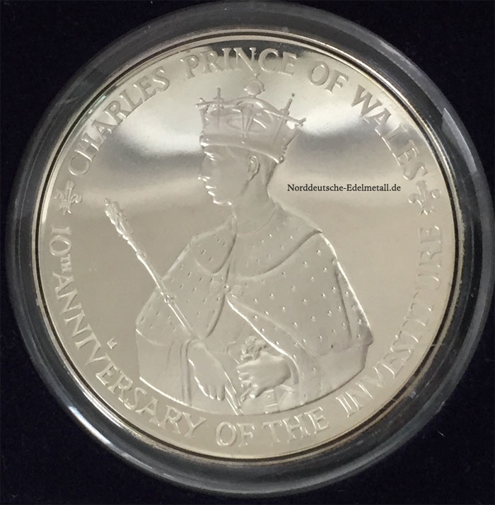 Jamaica 25 Dollars Silber 4 oz Charles Prince of Wales 1979