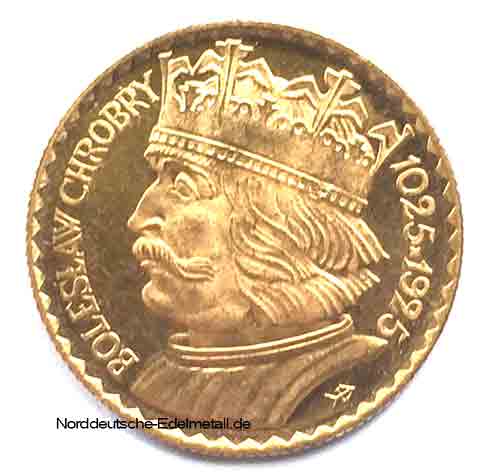 Polen 10 Zloty 1925 Boleslaw 900 Jahrestag Goldmünze