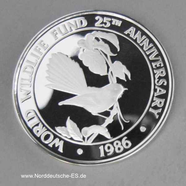 Samoa 10 Tala 1986 Silbermünze