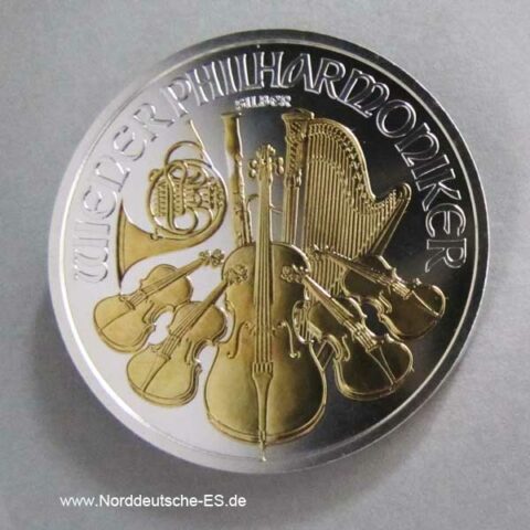 Wiener Philharmoniker 1 oz Silber teilvergoldet