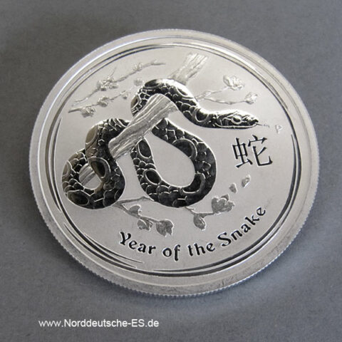 Australien Lunar 1_2oz Feinsilber 999 Year of the Snake 2013