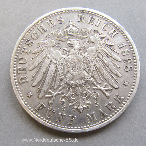 Deutsches Reich 5 Mark Silber Otto Konig Bayern 11 1913