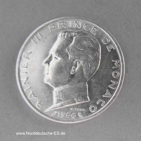 Monaco 5 Francs 1966 Rainier III