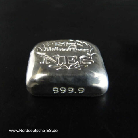 20g Silberbarren 9999 Norddeutsche ES Zertifikat