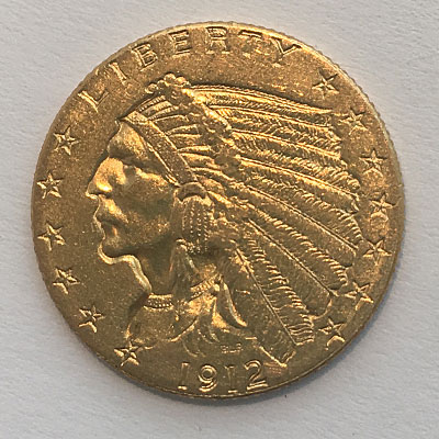 Goldmünze USA 2_5 Dollar Quarter-Eagle, Indian Head 1912