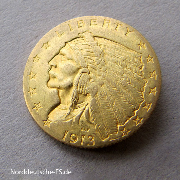 USA-2_5-Dollars-Goldmünze-Indian-Head-1908-1916