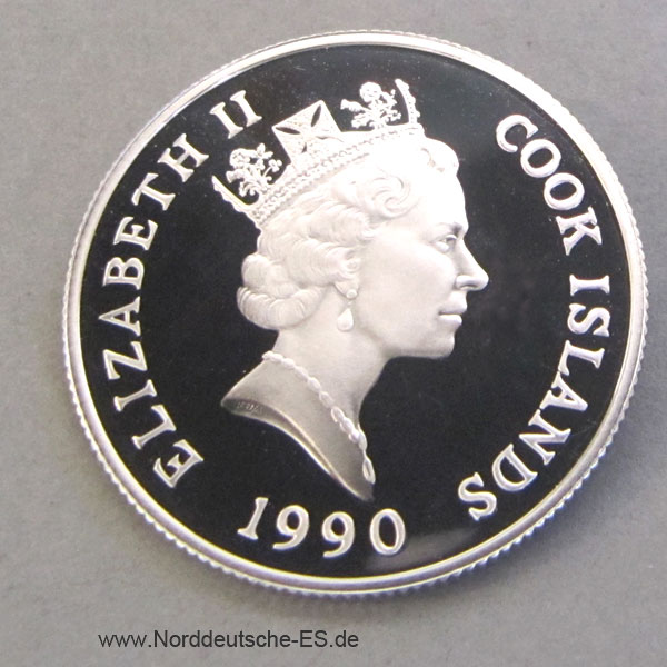 Cook Islands 10 Dollars Silber 1990 Endangered Wildlife Serie