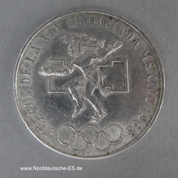 Mexico 1968 Silbermünze 25 Pesos Olympiade