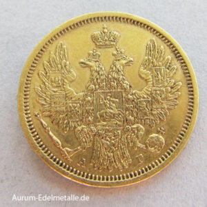 Russland 5 Rubel Nikolaus I Gold 1853