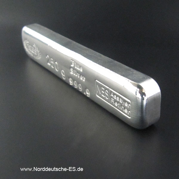250g Silberbarren 9999 Norddeutsche-ES