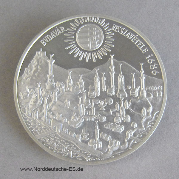 Ungarn 500 Forint 1986 Befreiung Buda Silber