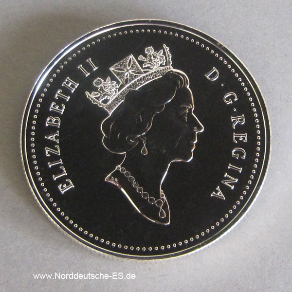 Kanada 1 Dollar 25. Jahrestag letzte Huskystreife 1994 Silber