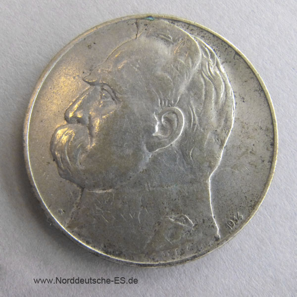 Polen 10 Zloty Silber Josef Pilsudski 1934