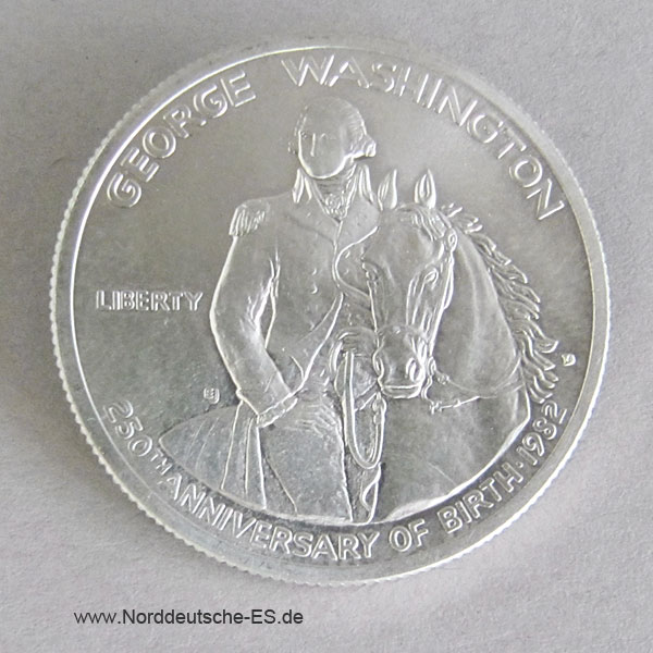 USA Half Dollar Silber 1982 George Washington 250 Jahrestag