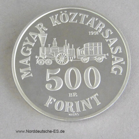 Ungarn 500 Forint 1991 Istvan Szechenyi Silbermünze