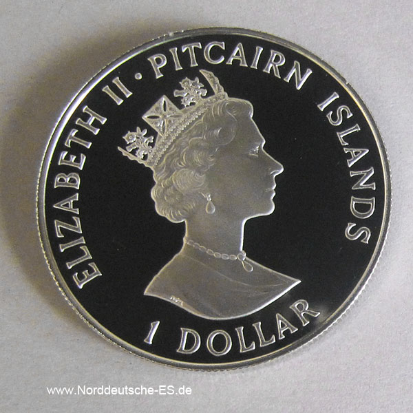 Pitcairn Islands 1 Dollar 1989 Silber Bounty
