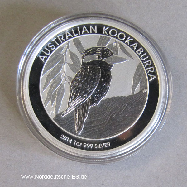 Australien Kookaburra 1 Oz Feinsilber 2014