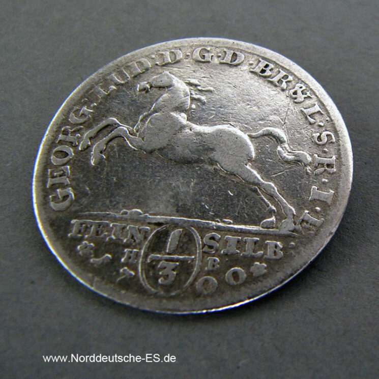 1_3 Taler 1700 HB Silber Georg Ludwig 1698-1714 Sanct Andreas
