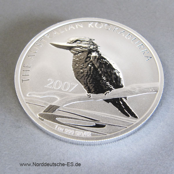 Australien 1 oz Silber Kookaburra 2007