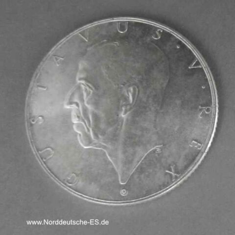 Schweden 2 Kronen Silber 1938 Gustav V 300. Jahrestag Delaware