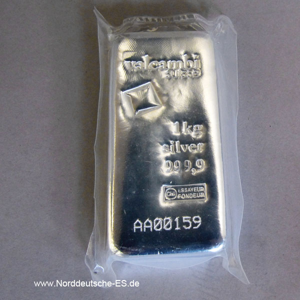 Silberbarren 1kg Feinsilber 999 Diverse Hersteller 1000g