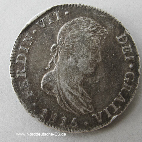 Mexiko 8 Reales Silbermünze Ferdinand VII 1815