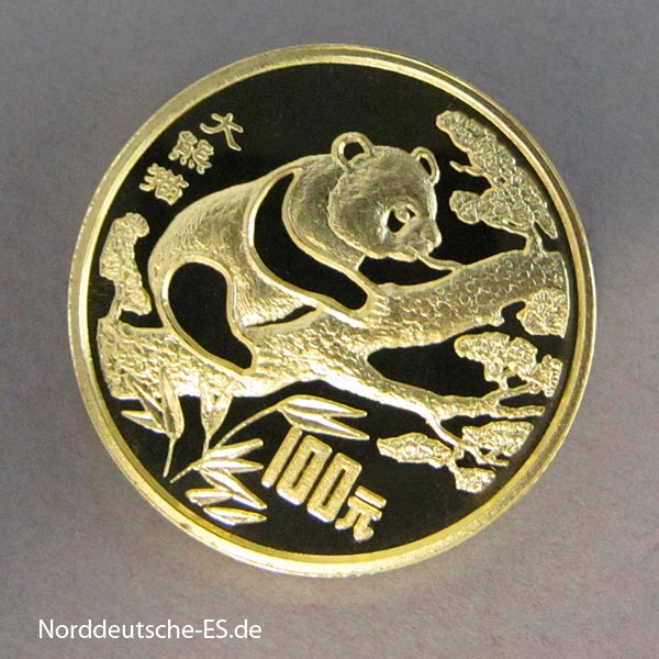 China Panda 100 Yuan 1994 Bedrohte Tierwelt Goldmünze