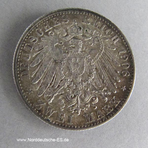 Deutsches Reich 2 Mark Wilhelm II Württemberg 1892-1914
