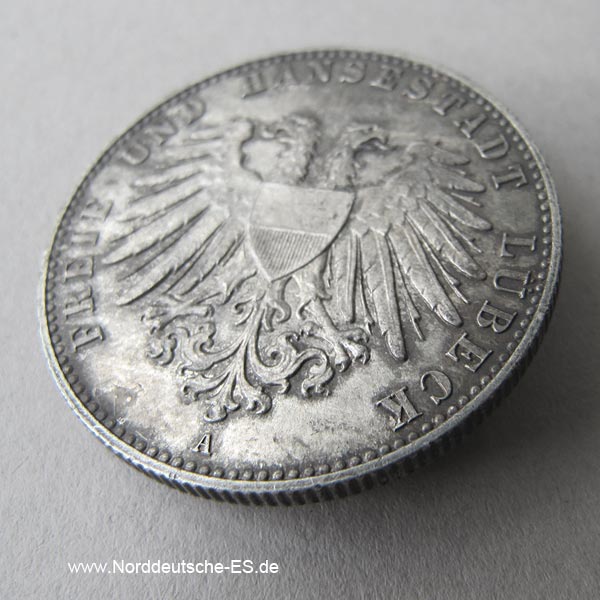 Lübeck Zwei Mark 1901 A Silbermünz