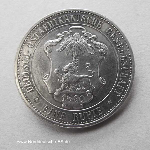 Deutsch Ostafrika 1 Rupie Silber Wilhelm II 1890-1902