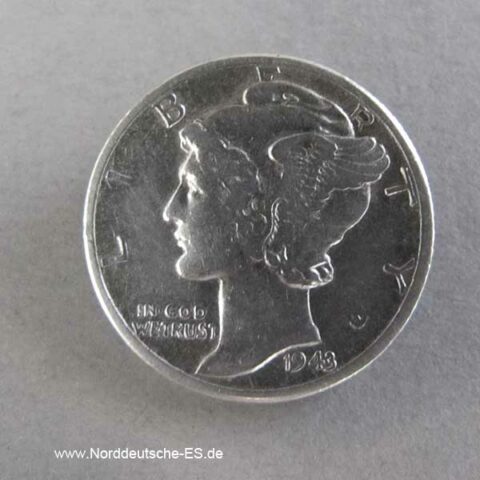 USA 10 Cent 1 Dime Silbermünze Mercury Dime 1916-1945