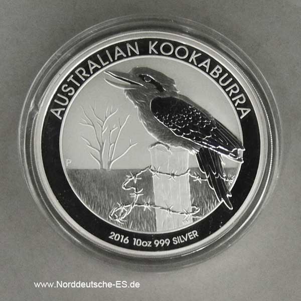 Australien Kookaburra 10 Oz Silber 2016