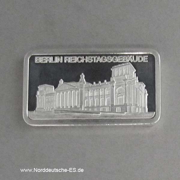 Silberbarren 1 oz Berlin Reichstag 999 Feinsilber