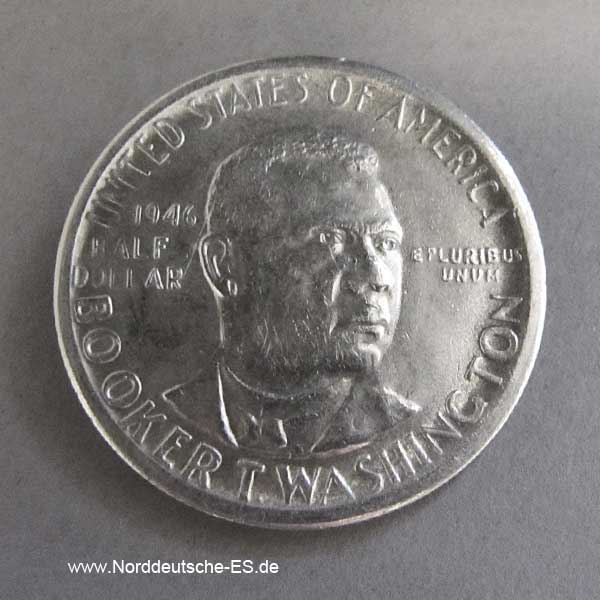 USA Half Dollar Silber Booker T Washington 1946-1951