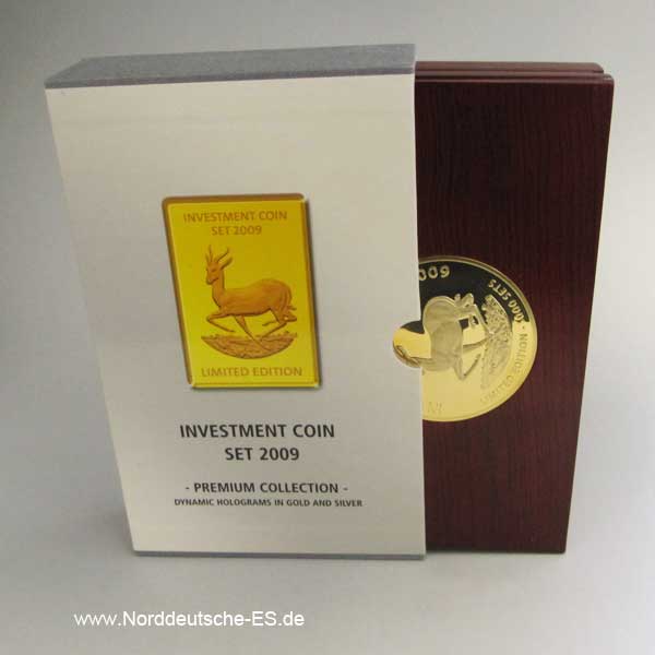 Malawi Investment Coin Set 2009 Hologramm Gold Silber