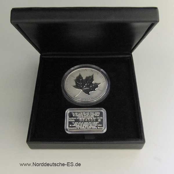 Maple Leaf 10 oz Silber-Zertifikat 1998