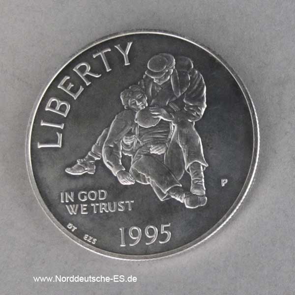 USA Silbermünze 1995 Bürgerkrieg US General Chamberlaine