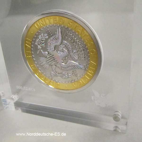 USA Presidental Investment 3 oz Silver Coin John F Kennedy