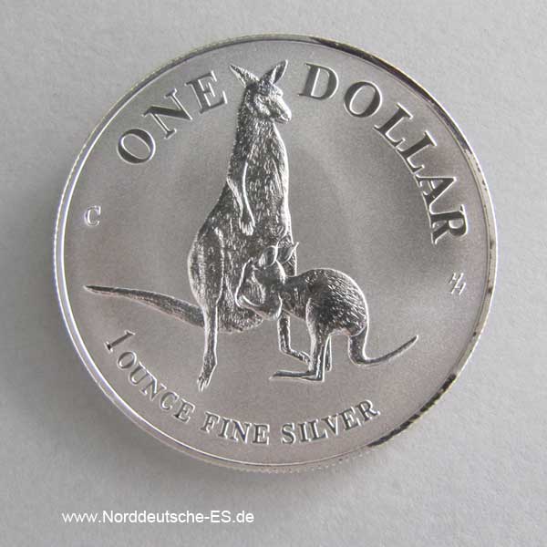 Australien Kangaroo 1 oz Silbermünze 1996
