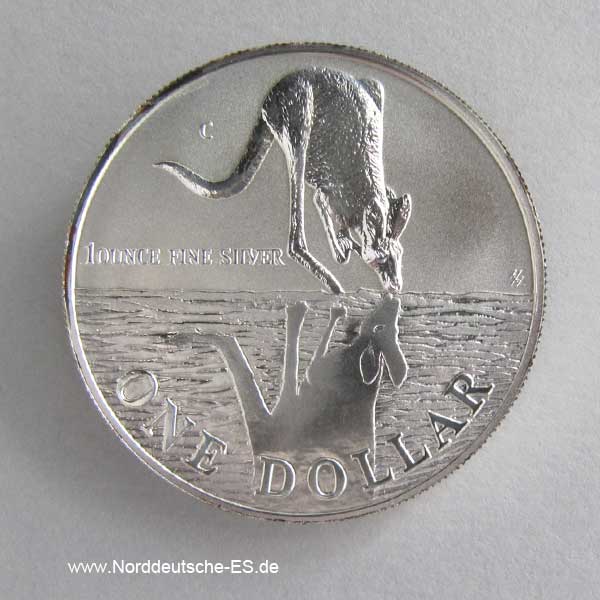 Australien Kangaroo 1 oz Silbermünze 1997