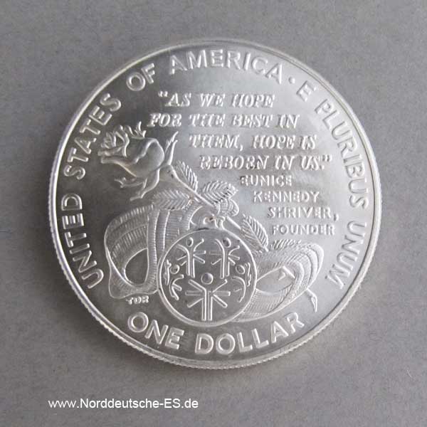USA 1 Dollar 1995 Silber Special Olympic World Games