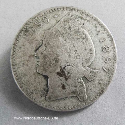 Dominikanische Republik Medio Peso 1897