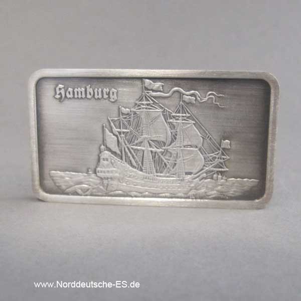 Silberbarren 1 Unze Les Graveurs Segelschiff Hamburg