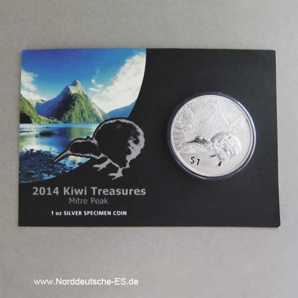 New Zealand 1 oz Kiwi Treasures 2014