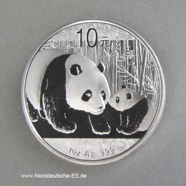 China Panda 1 oz Silber 10 Yuan 2011