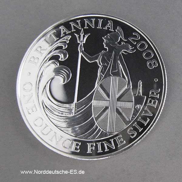 England Silbermünze 1 oz Britannia 2008