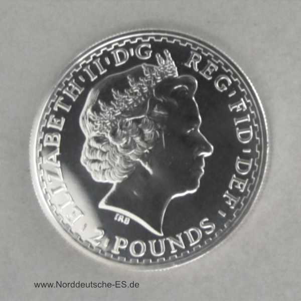 England Britannia 1 oz Silbermünze 2010